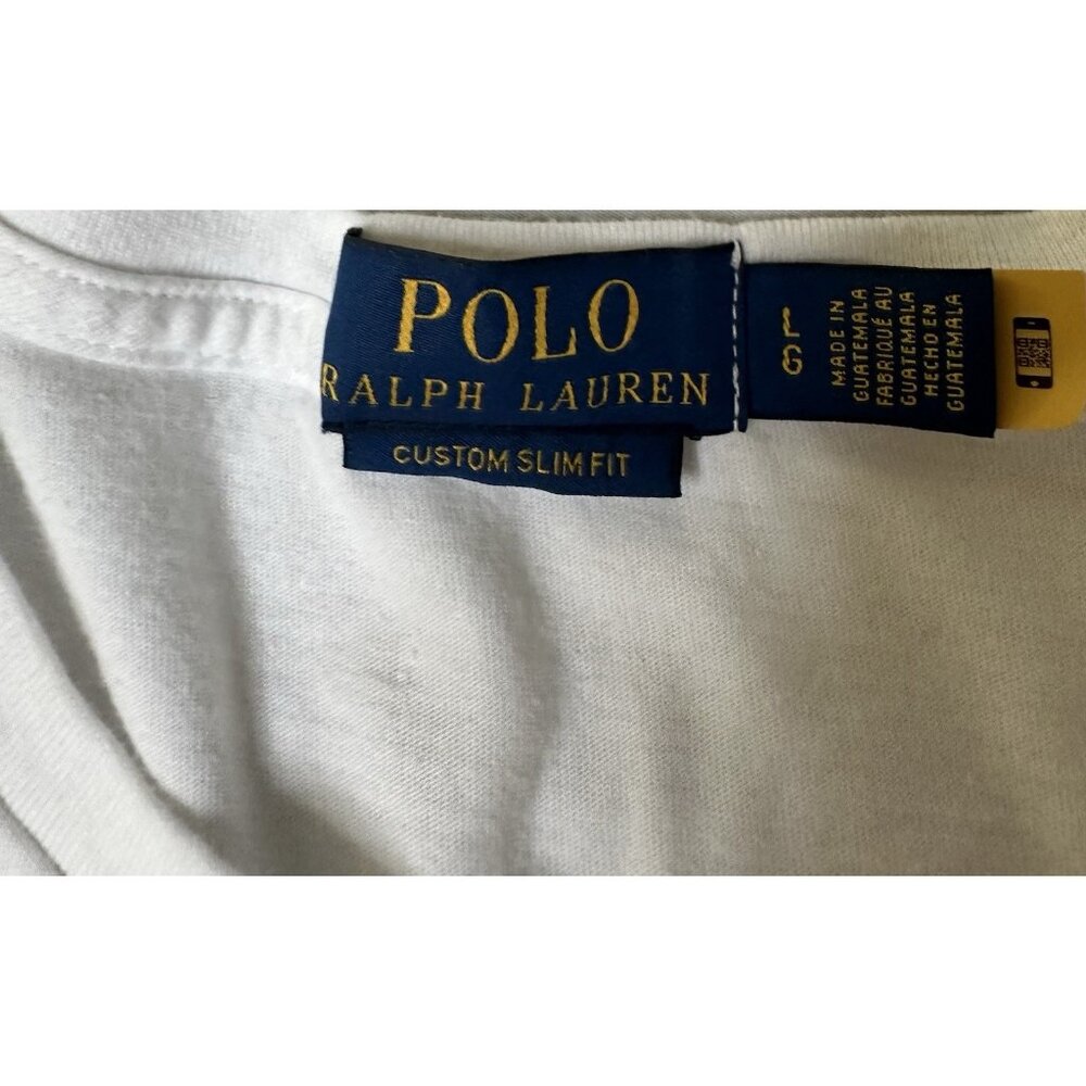 Polo Ralph Lauren Men's Custom Slim Fit Logo Jersey T- Shirt L White - Picture 3 of 8